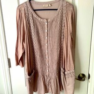 Smock top with big pockets